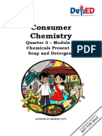 Consumer Chemistry: Quarter 3 - Module 2: Chemicals Present in Soap and Detergent