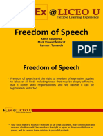 Freedom of Speech: Kenth Balagonsa Mark Vincent Malacat Raymart Tumanda