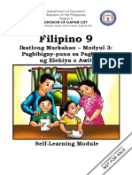 FILIPINO 9-Ikatlong Markahan - Modyul 3