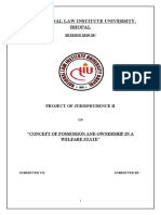 The National Law Institute University, Bhopal: Project of Jurisprudence Ii