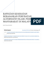 Rawatan Kesihatan Berasaskan Perubatan Alternatif Islam: Persepsi Masyarakat Di Malaysia