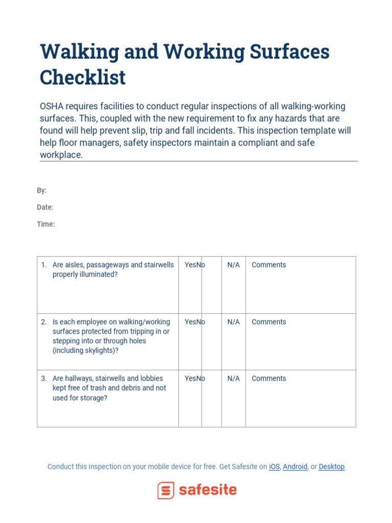 WalkingWorkingSurfaces Safety Examples PDF Stairs Aisle