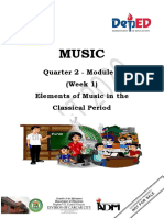 Music: Quarter 2 - Module 1 (Week 1) Elements of Music in The Classical Period