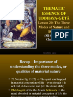 Thematic Essence of Uddhava-Gét: Lesson 20: The Three Modes of Nature and Beyond