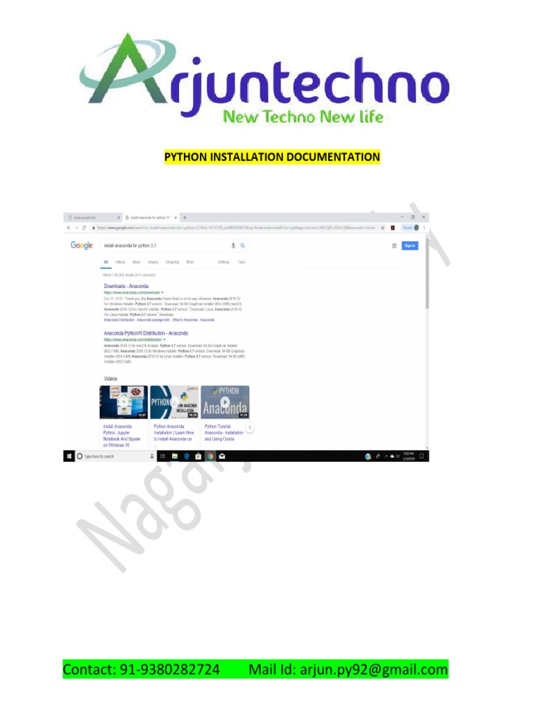 Python Installation Document | PDF