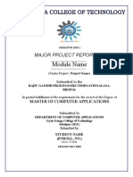 Module Name: Major Project Report On