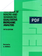 Vogels Textbook of Macro and SemiMicro Qualitative Inorganic Analysis by Arthur Israel Vogel