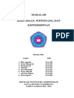 Makalah Kekuasaan Wewenang & Kepemimpinan