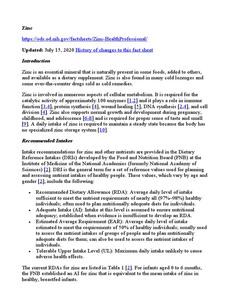 Zinc Articles PDF Common Cold Zinc