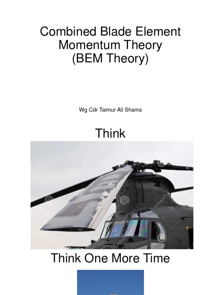 Combined Blade Element Momentum Theory | PDF | Helicopter Rotor | Lift ...