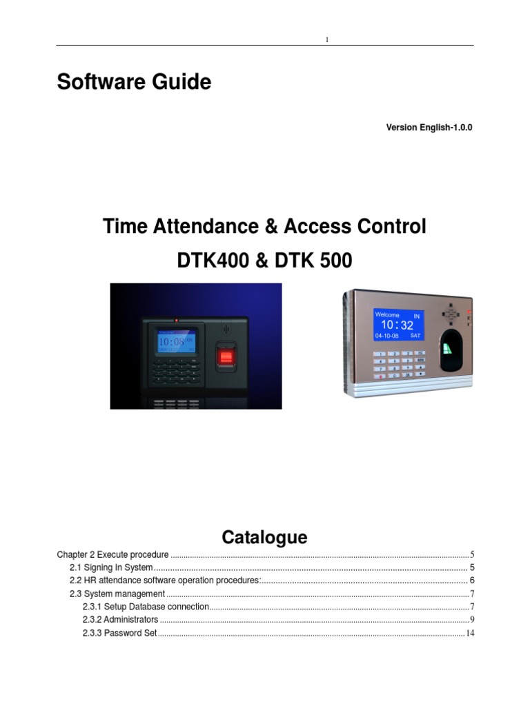 Time Attendance Software Guide | PDF | Databases | Backup