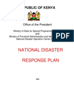 National Disaster Response Plan: Republic of Kenya