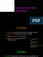 Variables, Expressions, and Statements