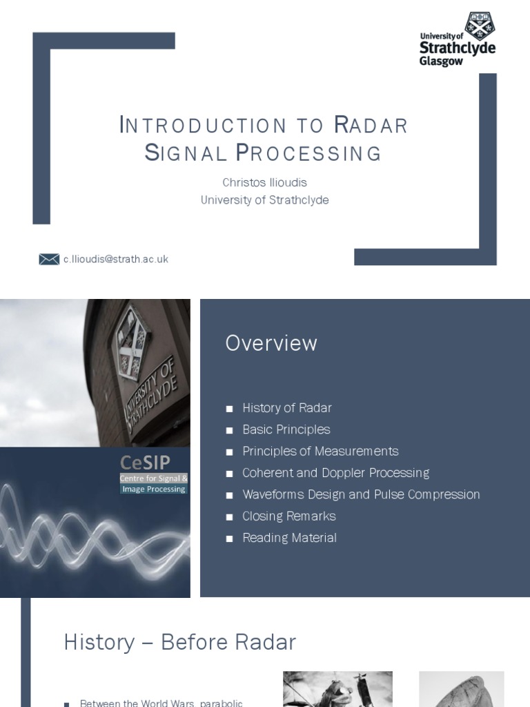 I R S P: Ntroductionto Adar Ignal Rocessing | PDF | Radar | Signal To ...
