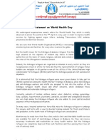 RARC Press Release On Statement On World Health Day April 7-11-04