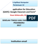 12. Google Application for Education (GAFE)