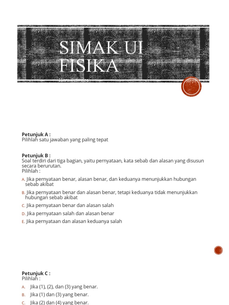 Soal Fisika SIMAK UI | PDF