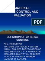 Material: Issue, Control and Valuation
