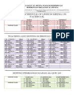 Jadwal FB Dan Youtube Terbaru