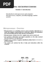 4Bcs504: Microprocessors: Module-I: Introduction