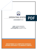 Operating Systems: Department of Computer Sciences Bahria University Islamabad Campus