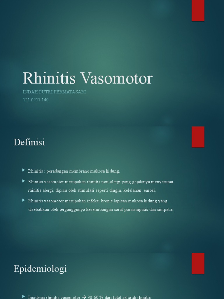 Rhinitis Vasomotor: Panduan Medis | PDF