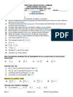 Maths - Class 5 - Mid Term Exam Worksheet Oct 2021 - ANSWER KEY