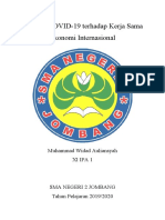 Dampak COVID-19 Pada Kerja Sama Ekonomi Internasional