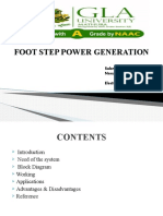 Foot Step Power Generation: Submitted By: Neeshu Kumar Electrical Engineering