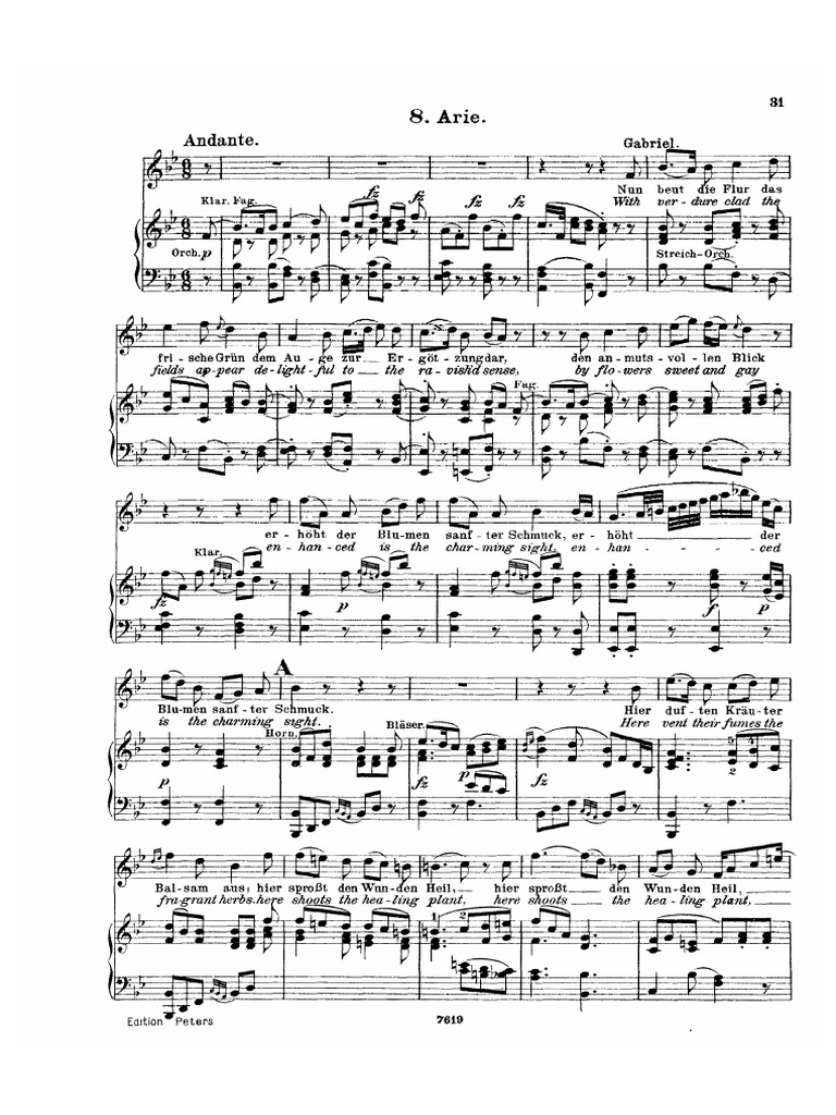 Haydn - Die Schöpfung - With-Verdure-Clad | PDF