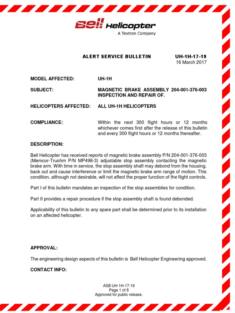 Alert Service Bulletin UH1H1719 ASB UH1H1719 Page 1 of 8