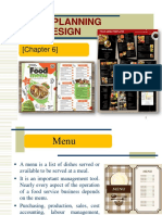 Menu Planning and Design: (Chapter 6)