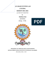 Database System Lab) CS15204 (SESSION 2021-2022: Shubham Dixit) 20194003 Group - CS B (