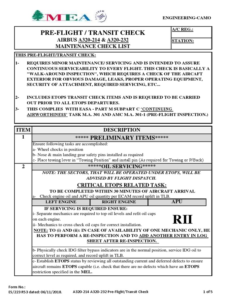 A320 Pre-Flight/Transit Check Procedures | PDF | Landing Gear | Aviation