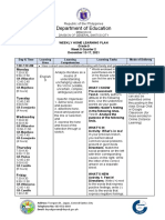 Weekly learning plan for Grade 9 English