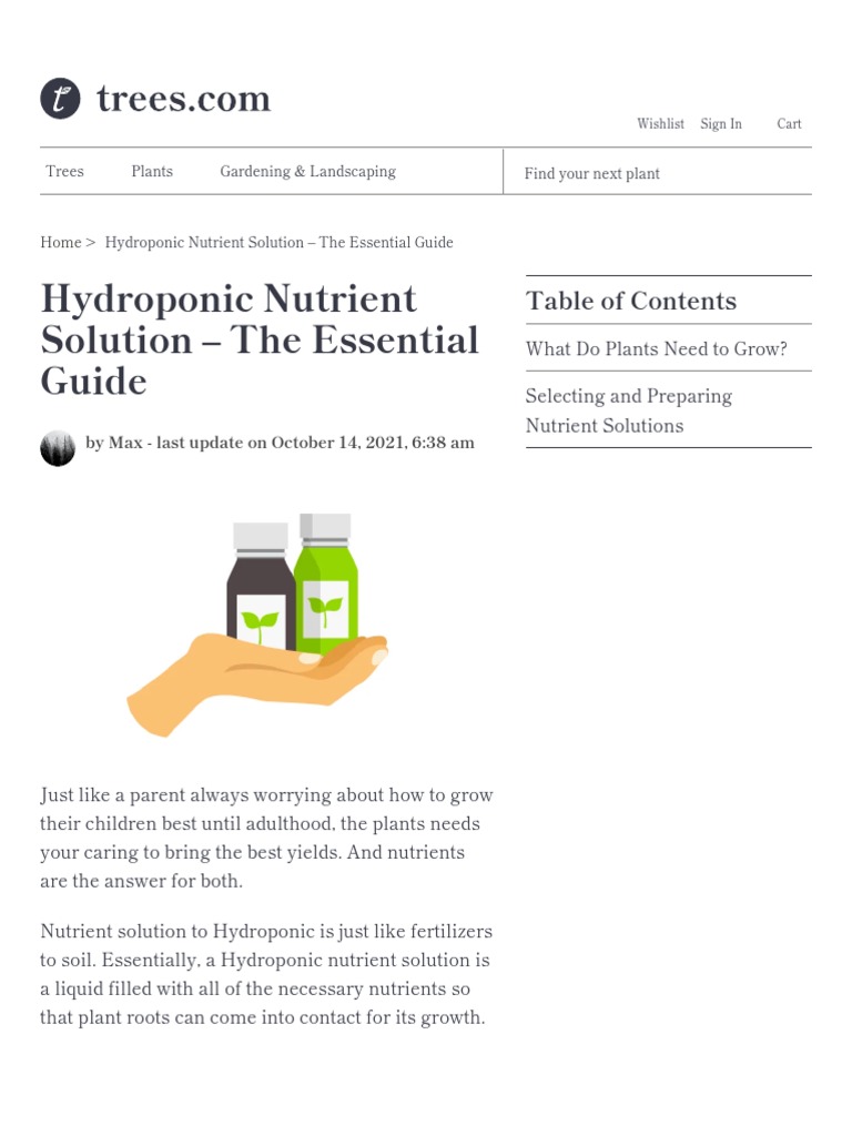 HYDROPONIC NUTRIENT SOLUTION FORMULA CALCULATOR PDF visual data 2