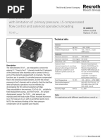 Inlet Elements With Limitation of Primary Pressure, LS Compensated Ow Control and Solenoid Operated Unloading