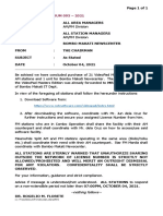 Iloilo - Memorandum 095 - 2021: Office of The Chairman