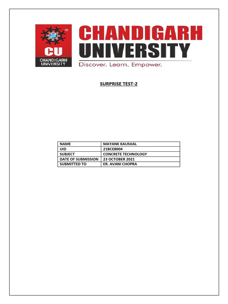 Surprise Test | PDF