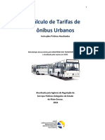 Cálculo de tarifas de ônibus urbanos: atualização de metodologia