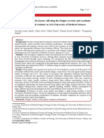 Sleep Quality and The Factors Affecting The Fatigue Severity and Academic Performance of Students at AJA University of Medical Sciences