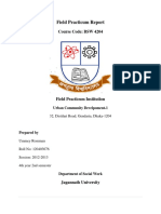 Field Practicum Report Course Code BSW 4