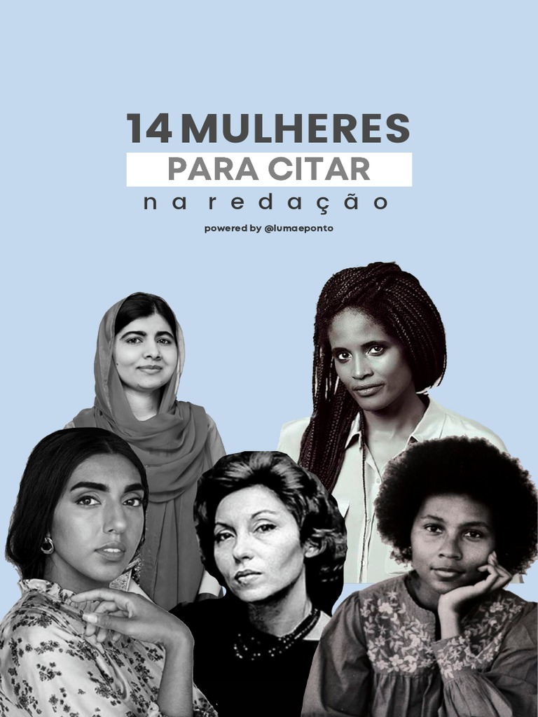 14 Mulheres para Citar na Redação | PDF | Feminismo | Estudos de Gênero