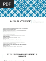 Making An Appointment