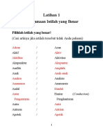 Penggunaan Istilah Yang Benar