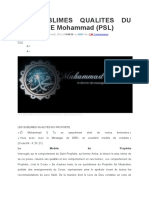 LES SUBLIMES QUALITES DU PROPHETE Mohammad