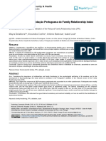 Contributos para A Validacao Portuguesa Do Family Relationship Index