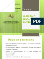 Tema 2 Sistema Educativo Extremeño FP