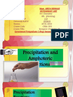 Precipitation and Amphoteric Reactions