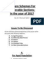 Welfare Schemes For Vulnerable Sections-In The Year of 2017